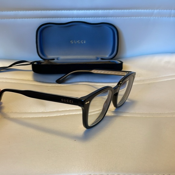 Gucci Rectangular Eyeglasses Glasses Frames GG0184O 001 Black 50mm 0184 - Picture 6 of 11